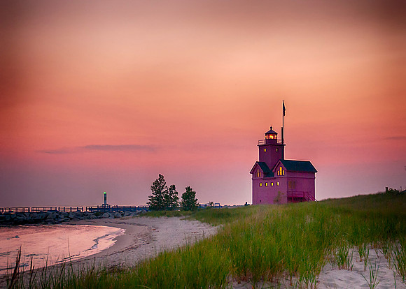 Holland Light House, Lake Michigan